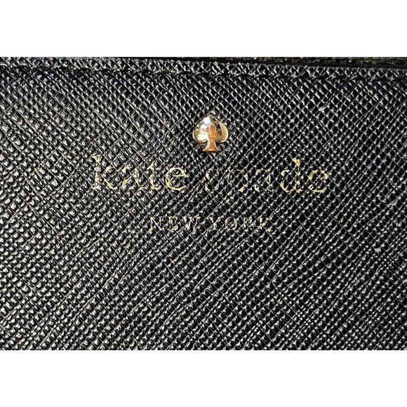 Kate Spade Women's Saffiano Black Leather Zip-Around Wristlet Wallet 133 - Picture 3 of 14